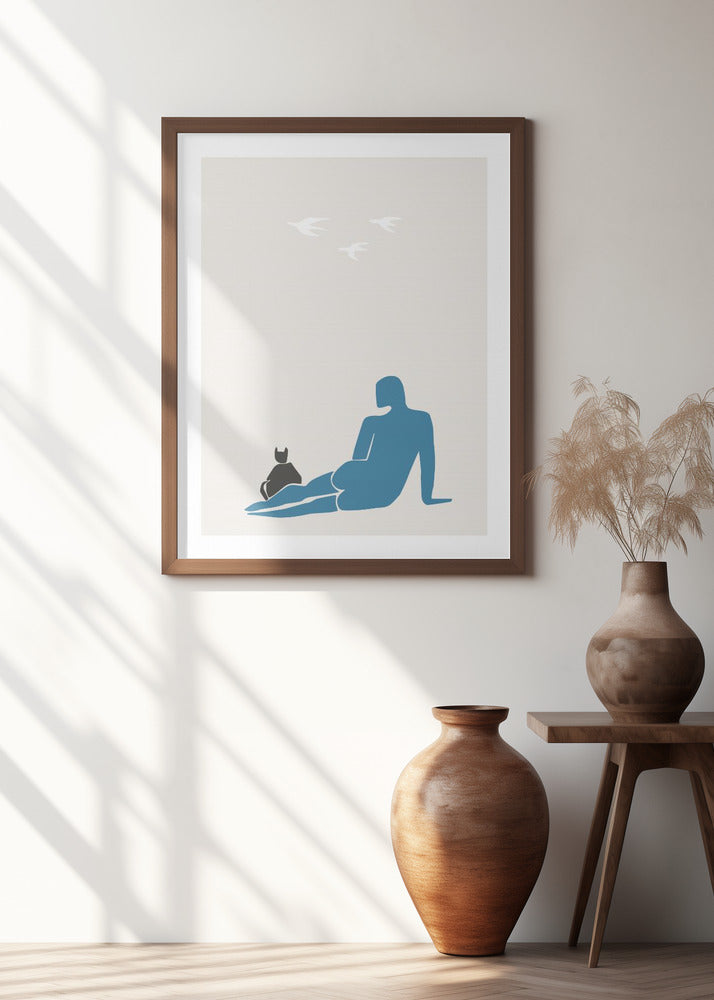 Woman and Cat