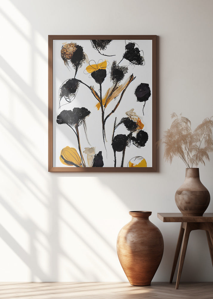 Black Dry Flowers