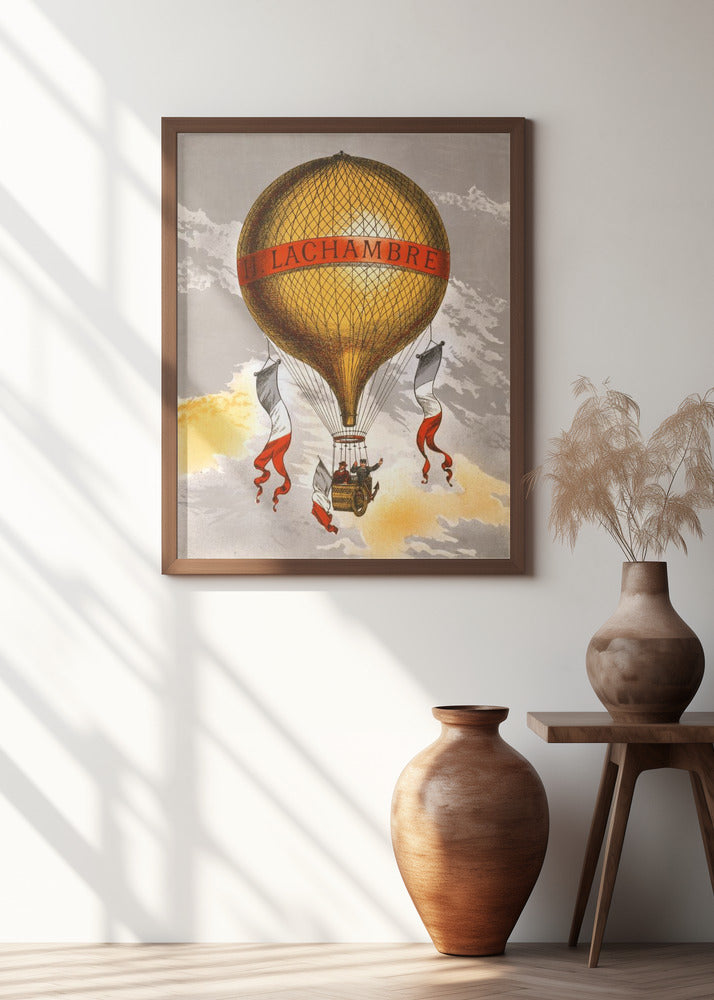 Balloon Labeled With Two Men Riding In the Basket 1880