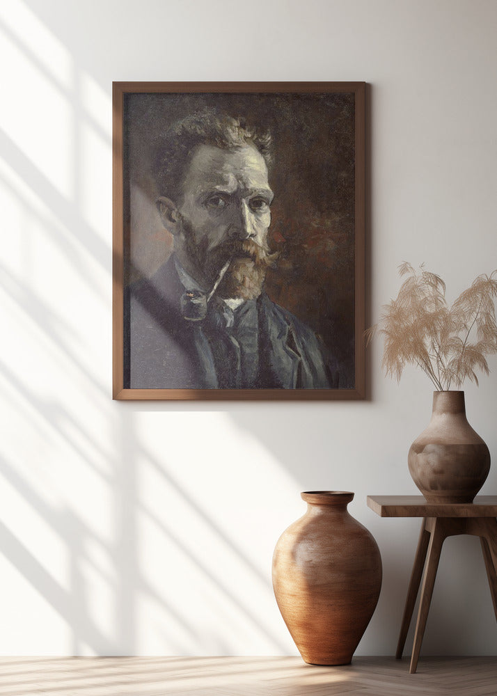 Vincent Van Gogh's Self Portrait With Pipe (1886)