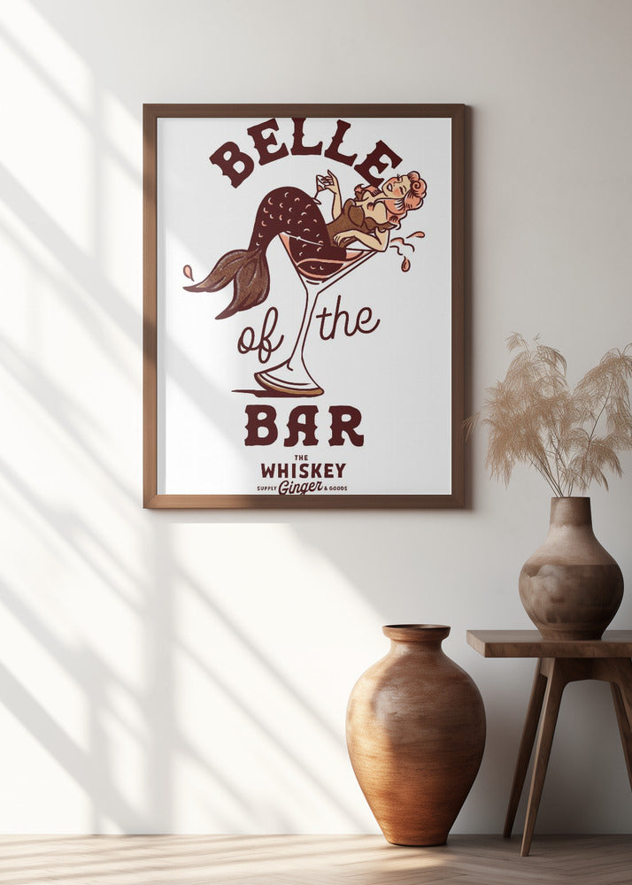 Belle Of The Bar Mermaid Pin Up Art