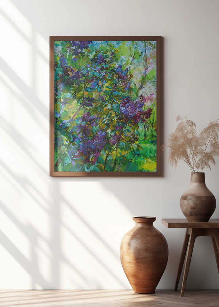 Flowering lilac branch