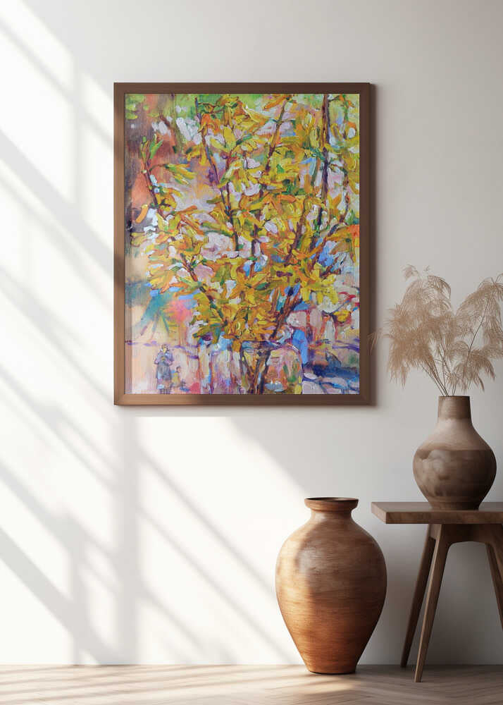 A bouquet of forsythia
