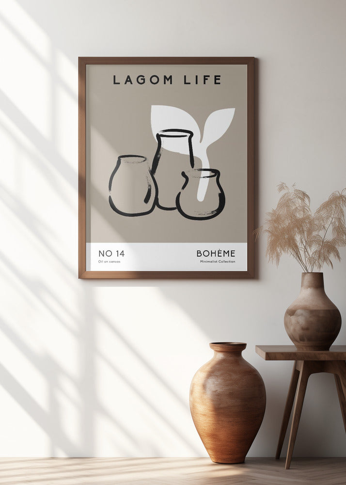 Vases and Leaf