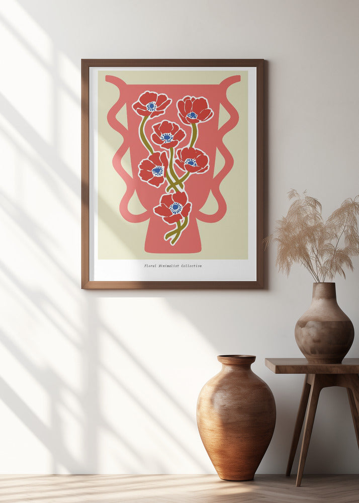 Vibrant Poppy Vase