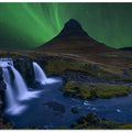Kirkjufell... Under a boreal green sky