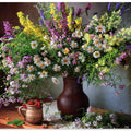Still life with wildflowers and berries