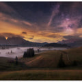 Alpe di Siusi at night
