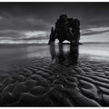 Dawn at Rhino Rock Black-White
