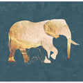 Gold green elephants 1