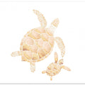 Landscape gold turtles white