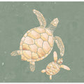 Landscape gold turtles green
