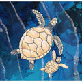 Landscape gold turtles ripples