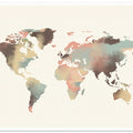 Watercolor World Map