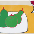 Green pears on the table