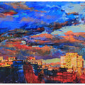 Sunset over the city