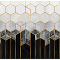 Art Prints of Charcoal Hexagons
