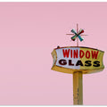 Art Prints of Atomic Pink Starburst Vintage Sign
