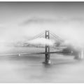 Art Prints of Foggy Golden Gate Bridge | monochrome