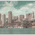 Art Prints of BOSTON Skyline | urban vintage style