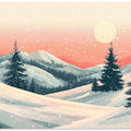 Snowy Winter Christmas Landscape