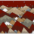 Dark red peaks