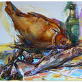 Still life with dried fish