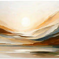 Sunset Through Misty Peaks