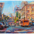 Urban Life With Colorful Buildings