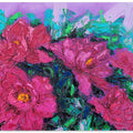 red peony oil on canvas