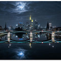 Art Prints of Frankfurt at Full Moon