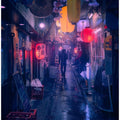 Art Prints of Tokyo Blue Rain