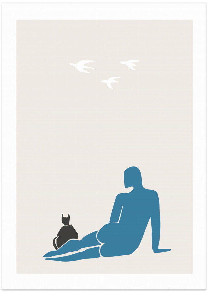 Woman and Cat