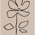 Art Prints of Oil Pastel Flower Black