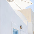 sunshade and blue doors
