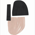 Art Prints of Black and Nude Abstract Shapes