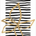 Golden Flower on Black Stripes