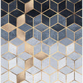 Art Prints of Soft Blue Gradient Cubes