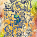 Art Prints of A gray mushroom cabbie No. 3