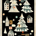 A Paper Village At Night