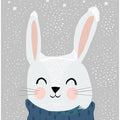 Canvas Art Print Snow Bunny