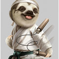 Canvas Art Print karate sloth