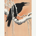 Crow On Snowy Branch