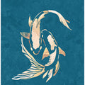 Gold Blue Koi Fish
