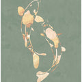Sage Green Gold Koi Fish 2