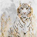 Golden Tiger in the leaves