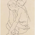 Woman and Girl Embracing 1918