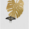 Butterfly & Monstera Leaf