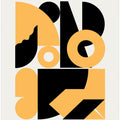 Abstract Geometrical Shapes In Yellow