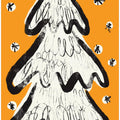 Christmas Tree And Snow Yellow
